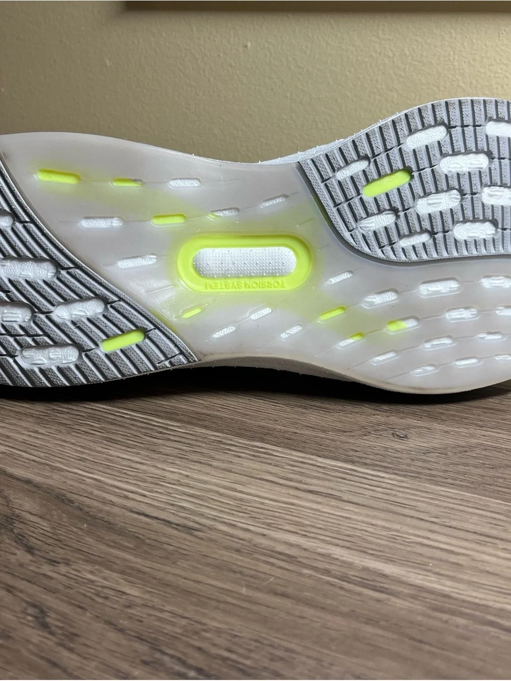 adidas White & Lavender Mesh Running Sneakers with Neon Accents